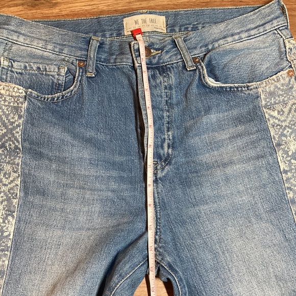 Free People Side Stripe Boyfriend Raw Hem Jeans 28 they run bigger - Picture 9 of 11